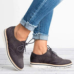 Women's Suede Brogue Oxford Sneaker