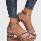 Heeled Orthopedic Sandals Women Adjustable Closure