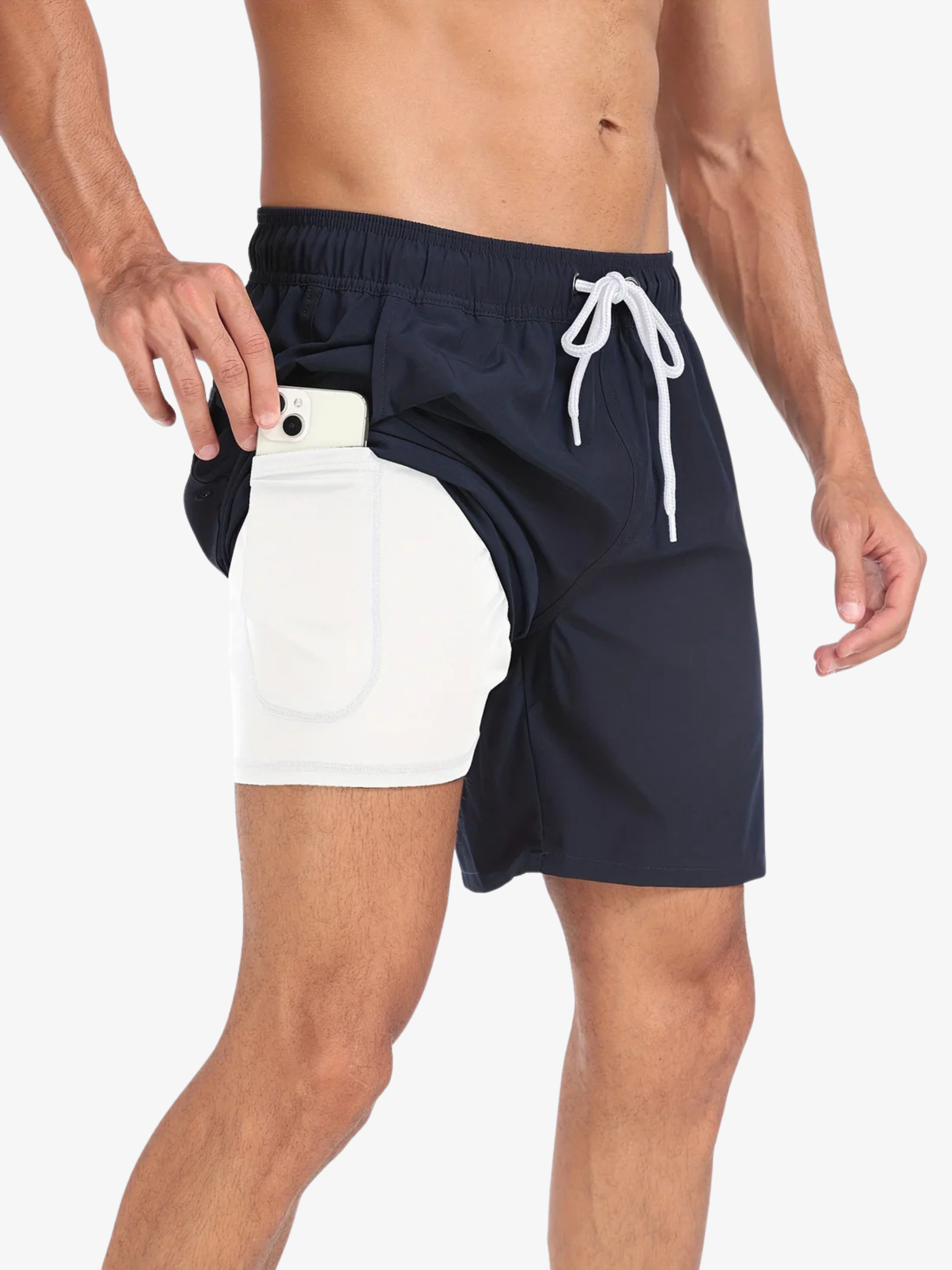 Men's Athletic Swim Shorts Quick Dry Built-In Liner
