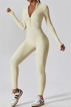 Seamless Half-Zip Jumpsuit