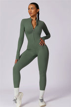 Seamless Half-Zip Jumpsuit