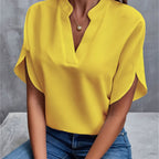 Short Sleeve Batwing Blouse Women's Summer Top