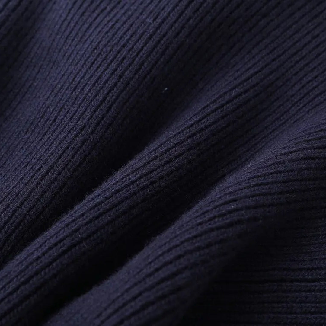 Women's Knit Cardigan Denim Trim