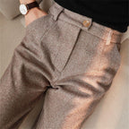 Smart Casual Herringbone Tailored Trousers