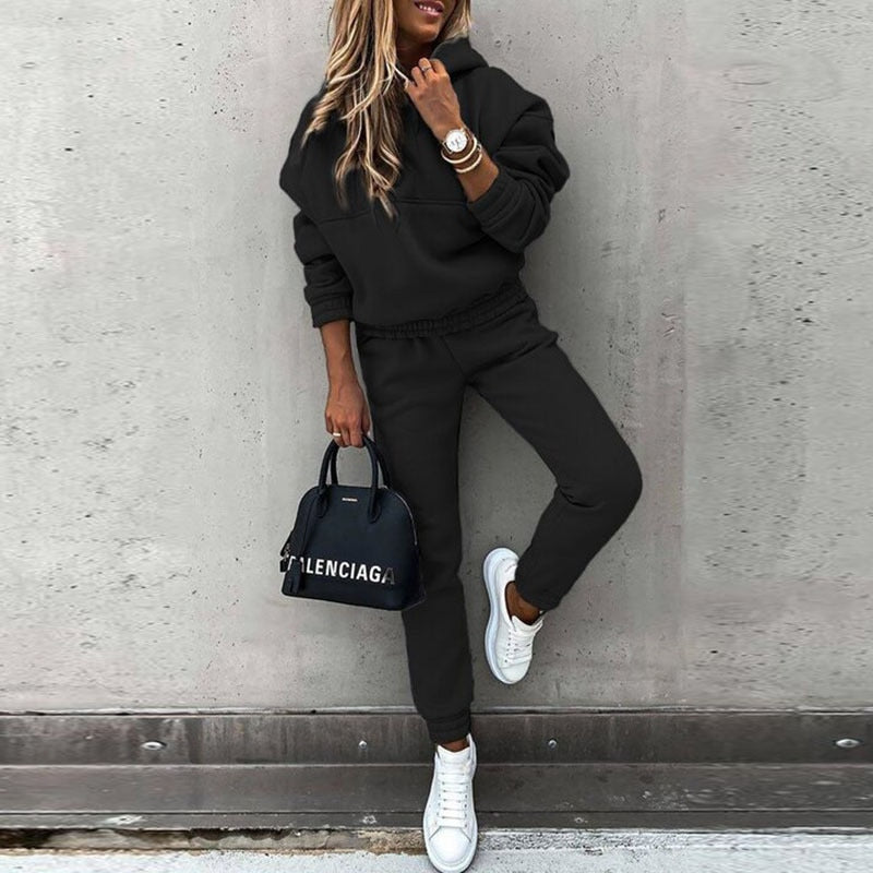 Women's Hoodie and Jogger Set Thick Soft Fabric
