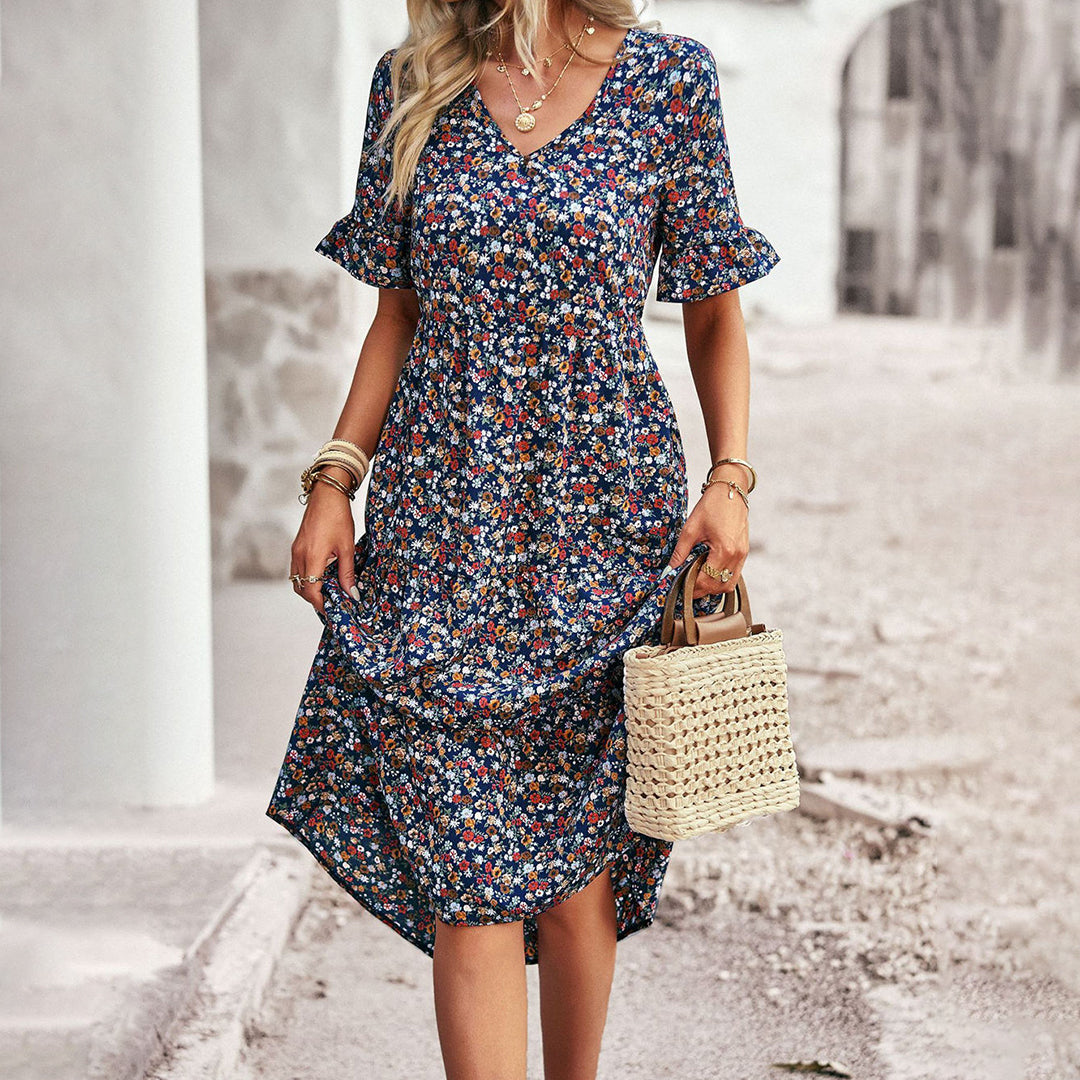 Emery Floral Print Midi Dress