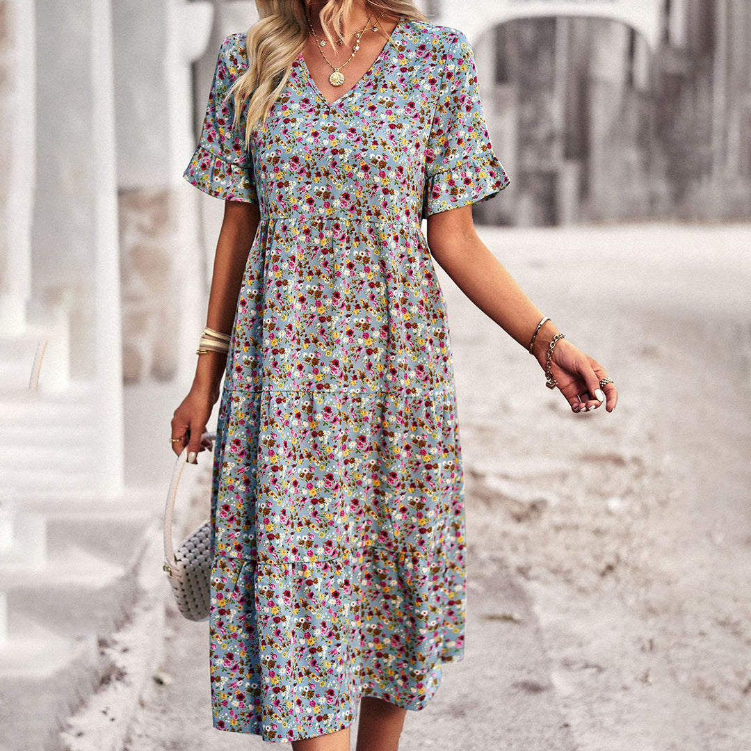 Emery Floral Print Midi Dress