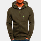 Full Zip Hoodie Men Soft Breathable Fabric