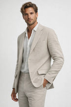 Men's Tailored Fit Two-Piece Suit Wedding Formal Events