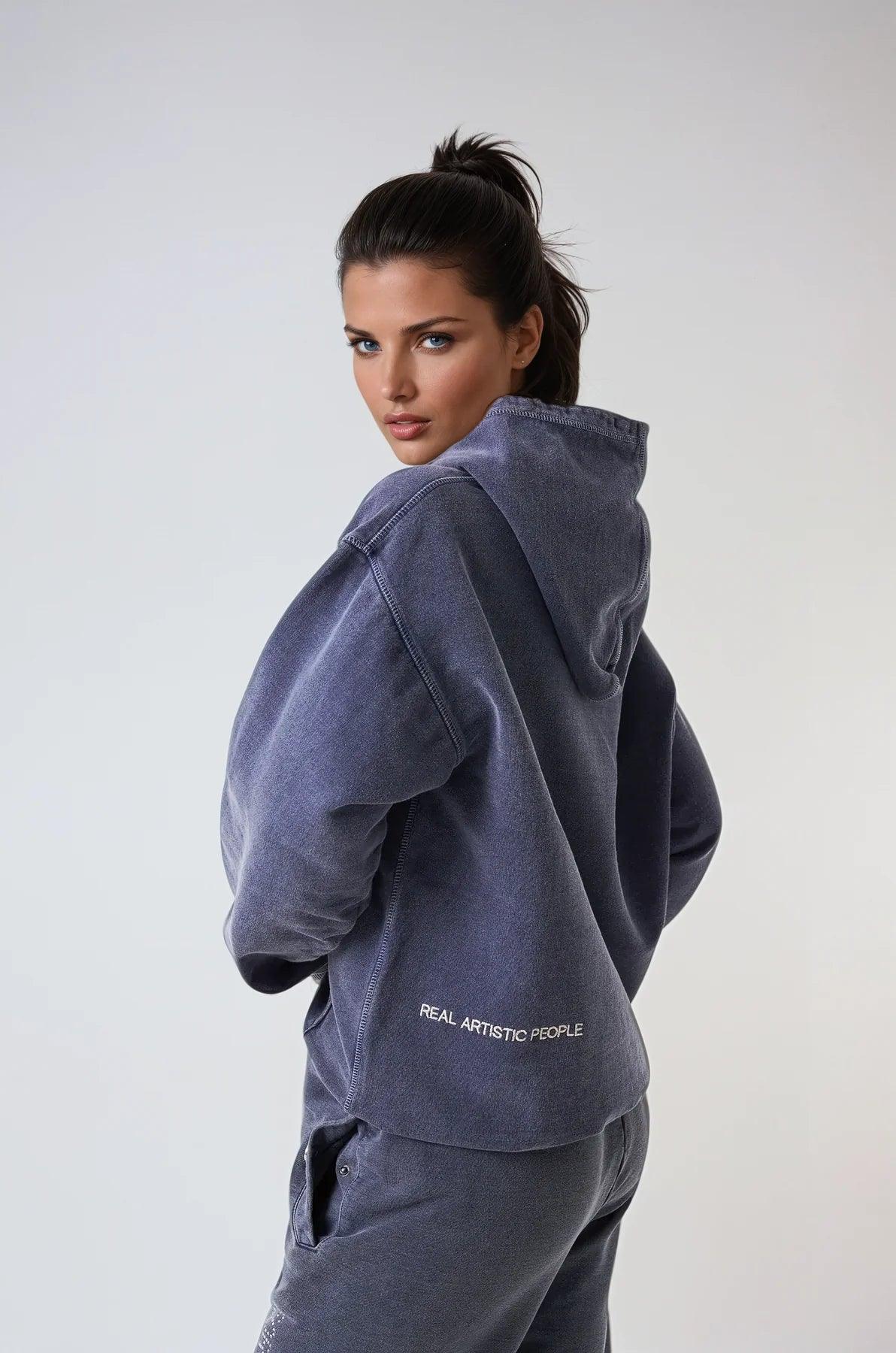 Oversized Graphic Hoodie Washed