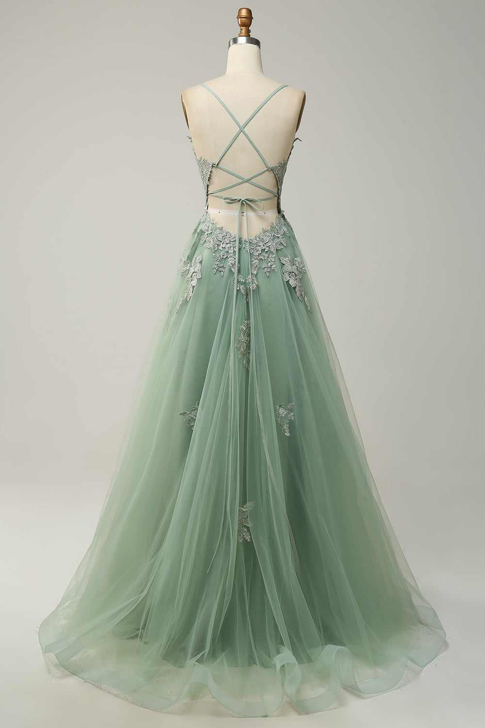 Ball Gown Lace Appliqué Floor-Length Formal Gown