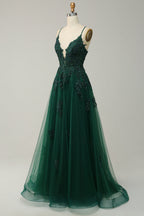Ball Gown Lace Appliqué Floor-Length Formal Gown