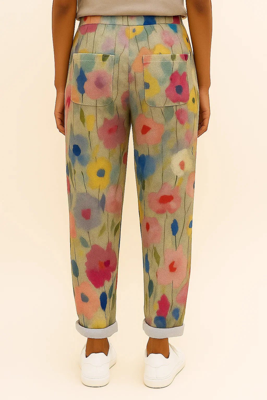 Floral Jogger Pants Women Loose Fit