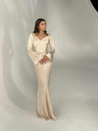 Long Sleeve Figure-Hugging Maxi Dress