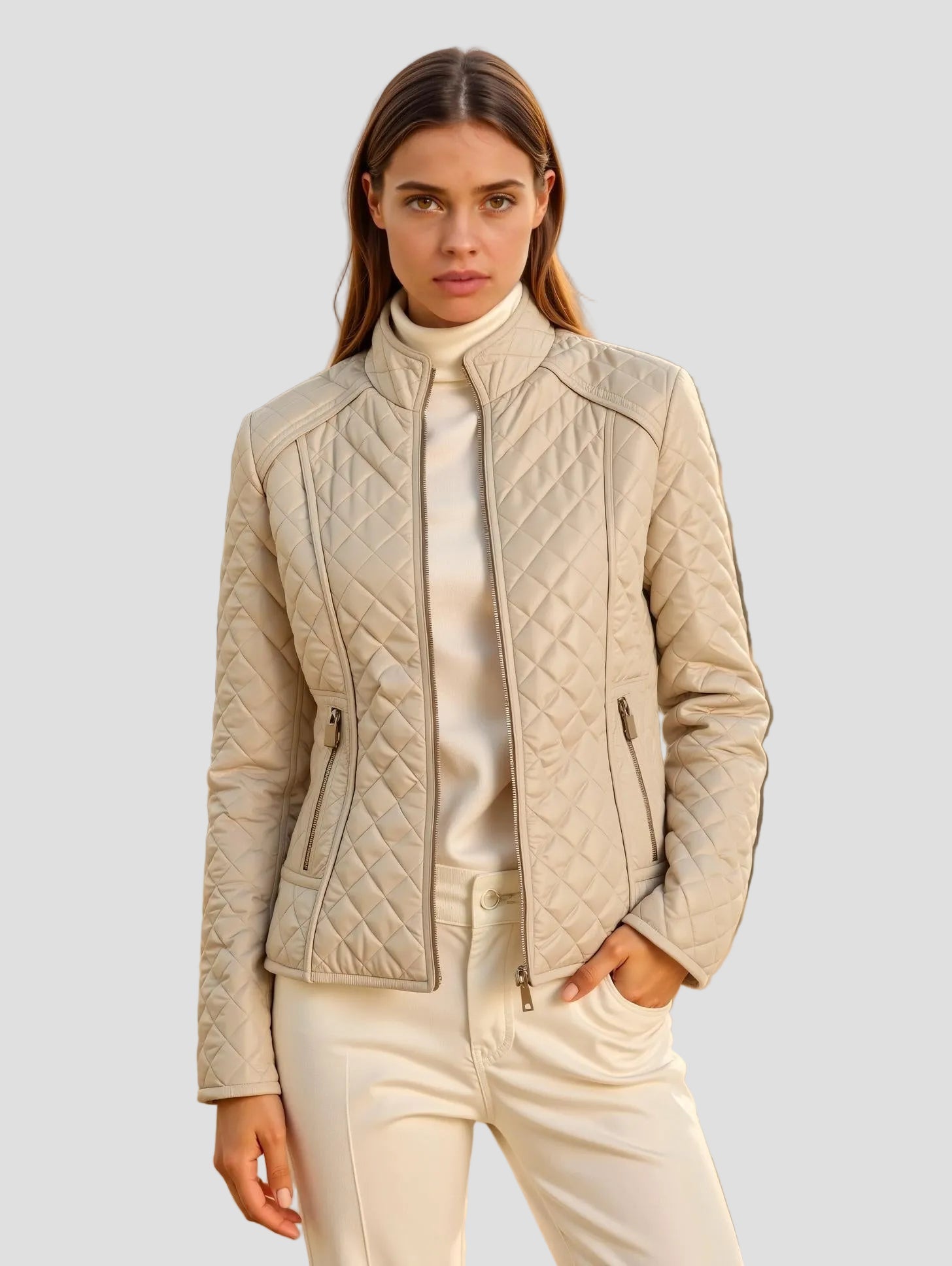 Lightweight Zip Jacket with a Fitted Look
