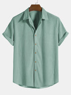 Men's Two-Piece Casual Ribbed Summer Set