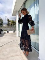 Celestial Harmony Lace Midi Dress