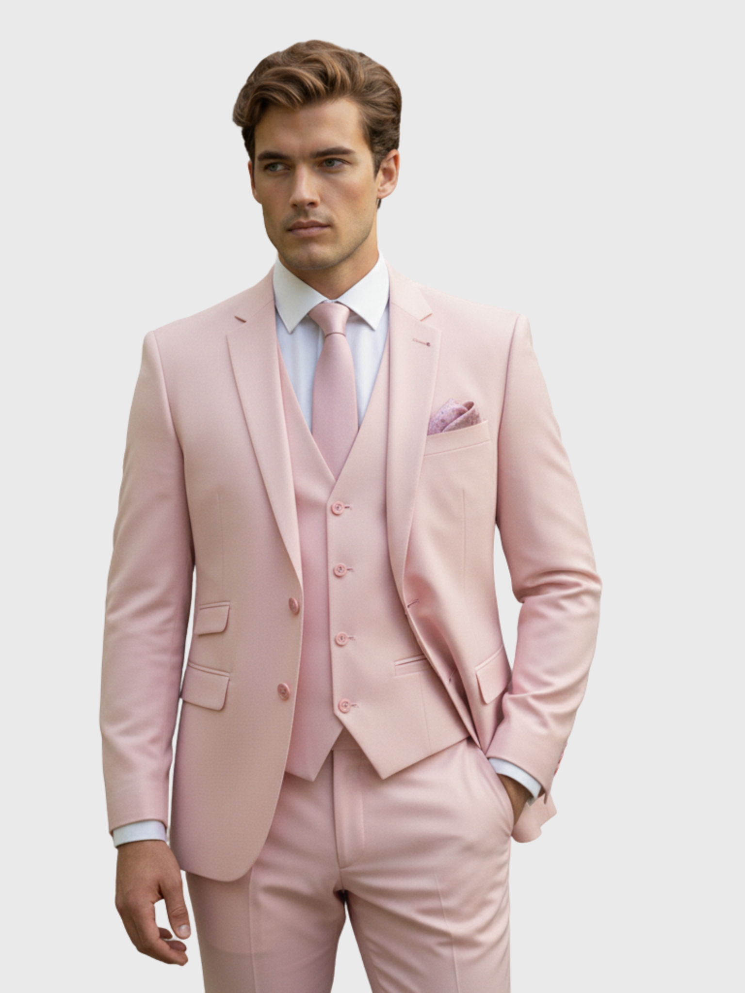 Modern Fit Three-Piece Suit for Men