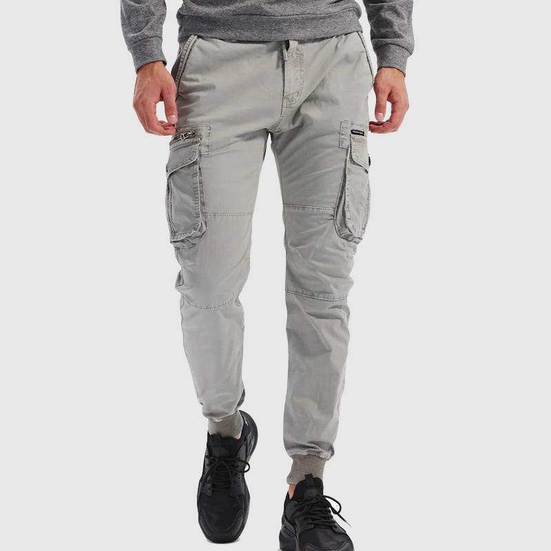 Men's cargo joggers pants designed for outdoor activities, featuring multiple pockets, a comfortable fit, and durable fabric for versatility and style. 3