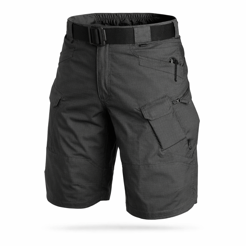 Men's cargo shorts featuring multiple pockets, made from a comfortable cotton blend, designed for a regular fit, perfect for casual wear and outdoor activities. 0