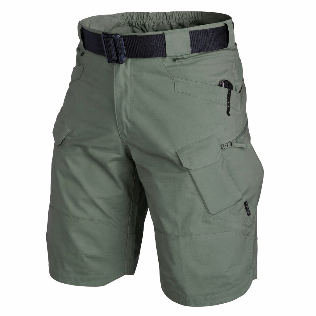 Men's cargo shorts featuring multiple pockets, made from a comfortable cotton blend, designed for a regular fit, perfect for casual wear and outdoor activities. 7