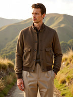 Wool-Blend Jacket with Plaid Pattern