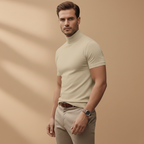 Men's Short-Sleeve Turtleneck T-Shirt