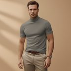 Men's Short-Sleeve Turtleneck T-Shirt