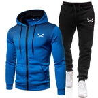 Full-Zip Hoodie Tracksuit Set for Men