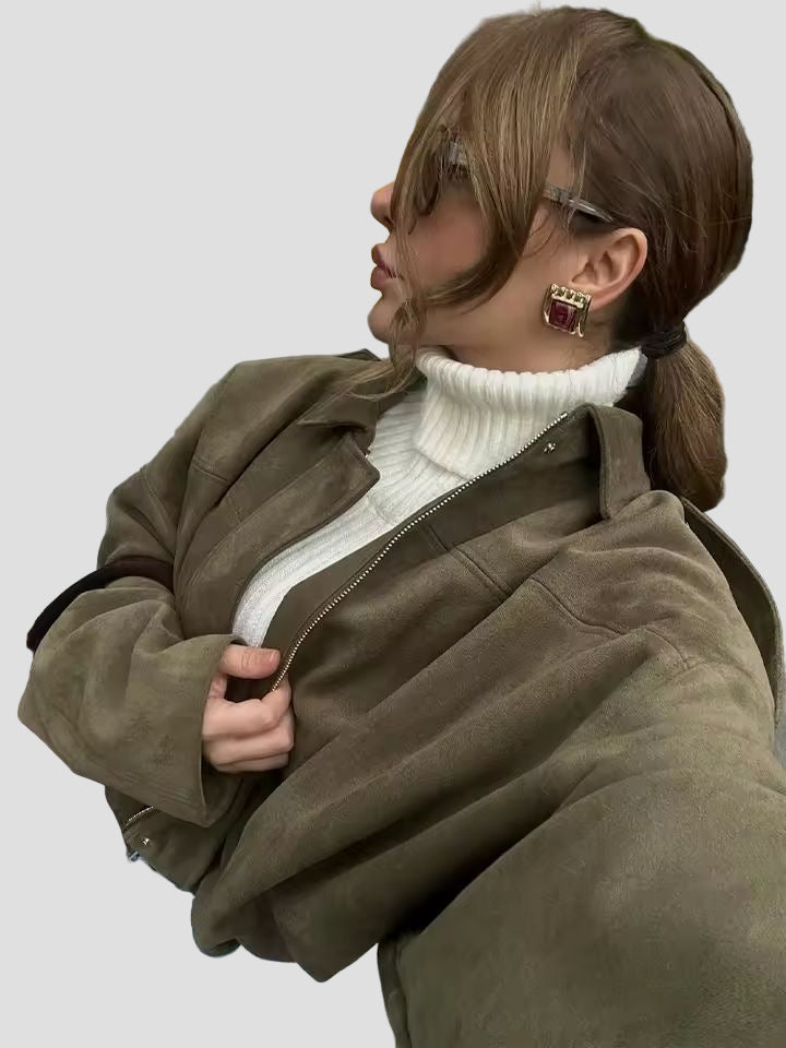 Faux Suede Jacket