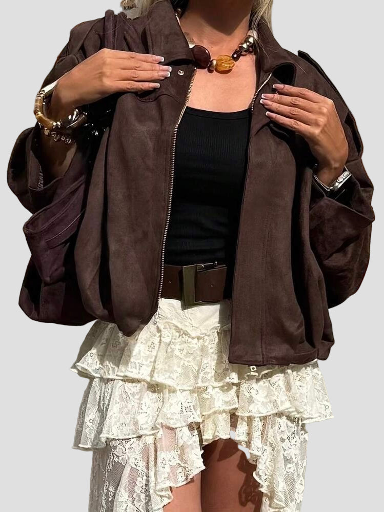 Faux Suede Jacket