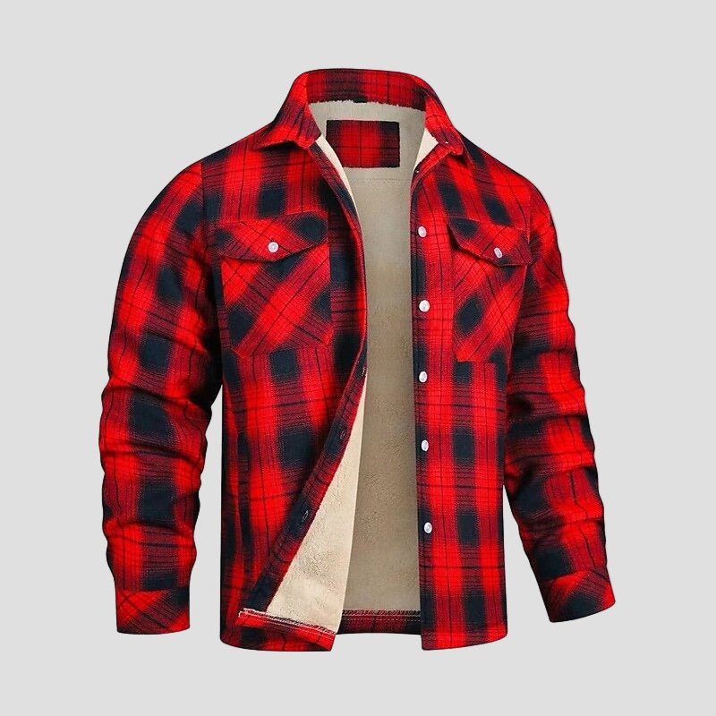 Men's Plaid Fleece Jacket