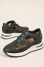 Platform Sandal with Velcro Straps