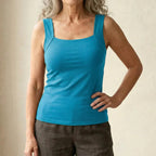 Women’s tank top featuring a built-in bra, designed with breathable fabric for ultimate comfort and support during workouts or casual wear. 10