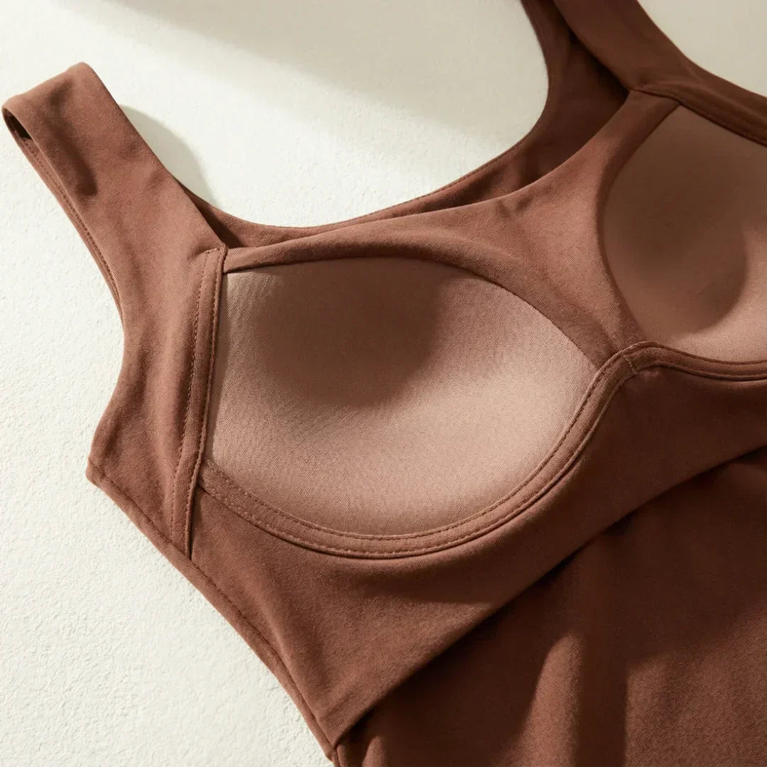 Women’s tank top featuring a built-in bra, designed with breathable fabric for ultimate comfort and support during workouts or casual wear. 5
