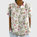 Floral Linen Short Sleeve Women