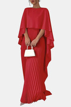 Flowy Pleated Chiffon Dress