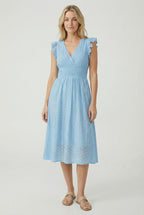 Women's A-Line Summer Dress featuring a smocked waist, perfect for casual outings, beach days, and special events, in a stylish and comfortable design. 9