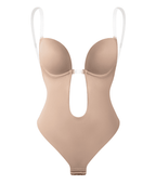 Women's backless shapewear bodysuit designed for open back outfits, featuring a seamless fit, adjustable straps, and a smooth silhouette to enhance curves 4