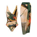 Elegant women's one-piece swimsuit designed for beach outings and evening wear, featuring a flattering silhouette and stylish design, perfect for summer adventures. 1