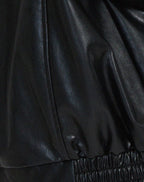 Leather Bomber Oversized Jacket