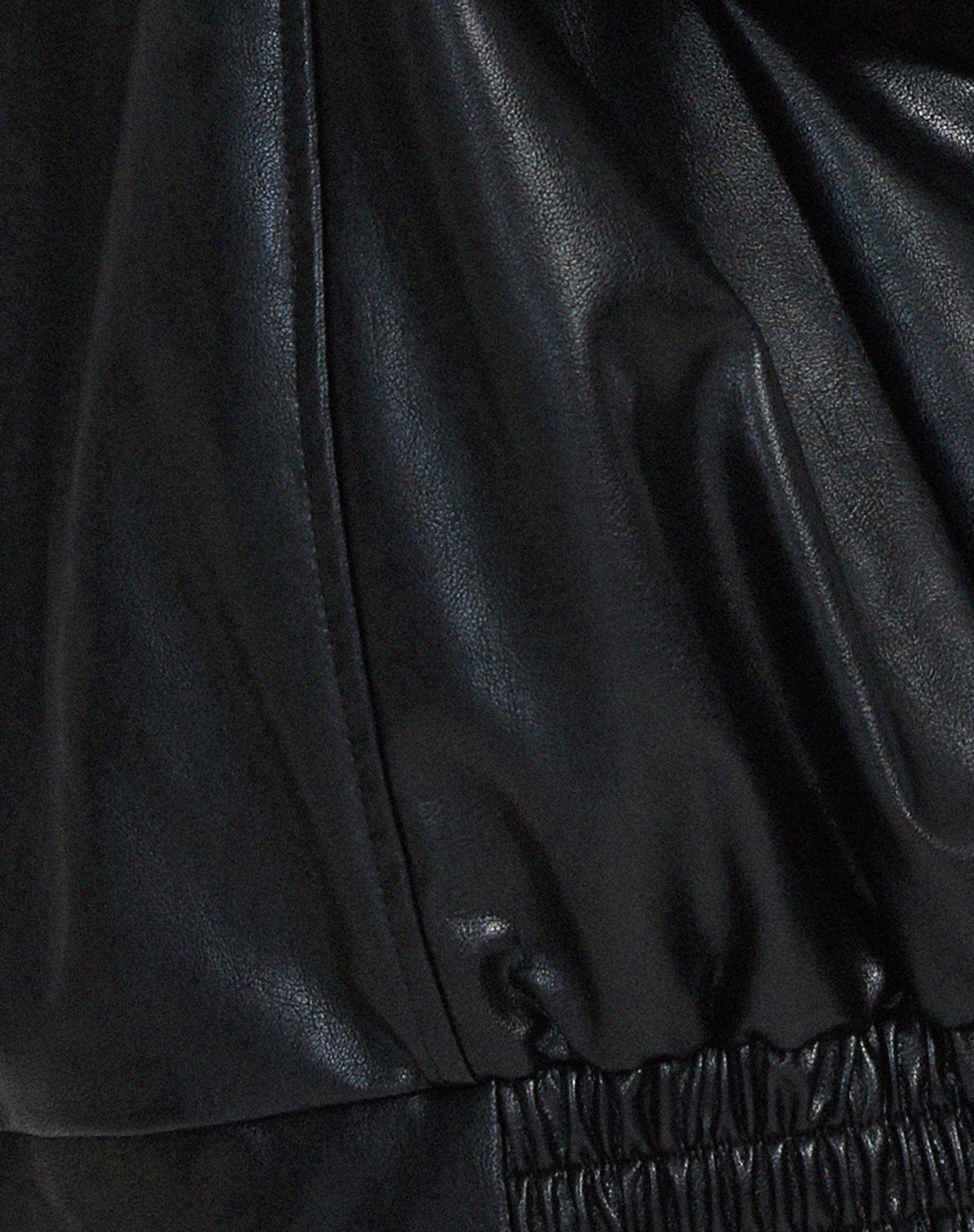 Leather Bomber Oversized Jacket