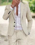 Men's Relaxed Fit Suit Jacket Trouser Set