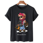 Shopaholic Bear Short Sleeve Graphic Tee Organic Cotton