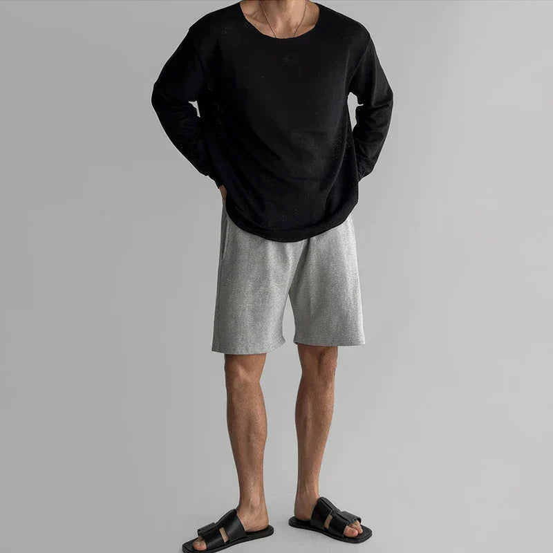 Breathable Knit Shirt Men Relaxed Fit