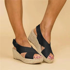 Crossover Wedge Espadrilles Sandals