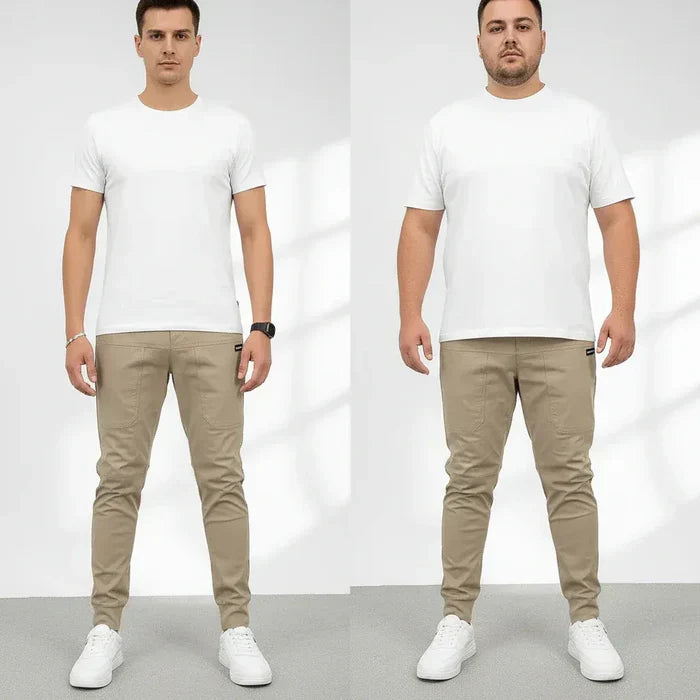 Stretch Cargo Pants Men Slim Fit