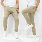 Stretch Cargo Pants Men Slim Fit