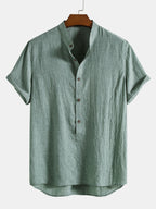 Cotton-Linen Shirt and Pants Set
