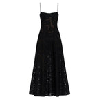 Floral Jacquard Maxi Gown with Corset Back